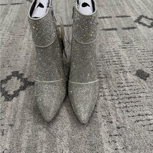 a new day Sparkling Silver Heeled Boots